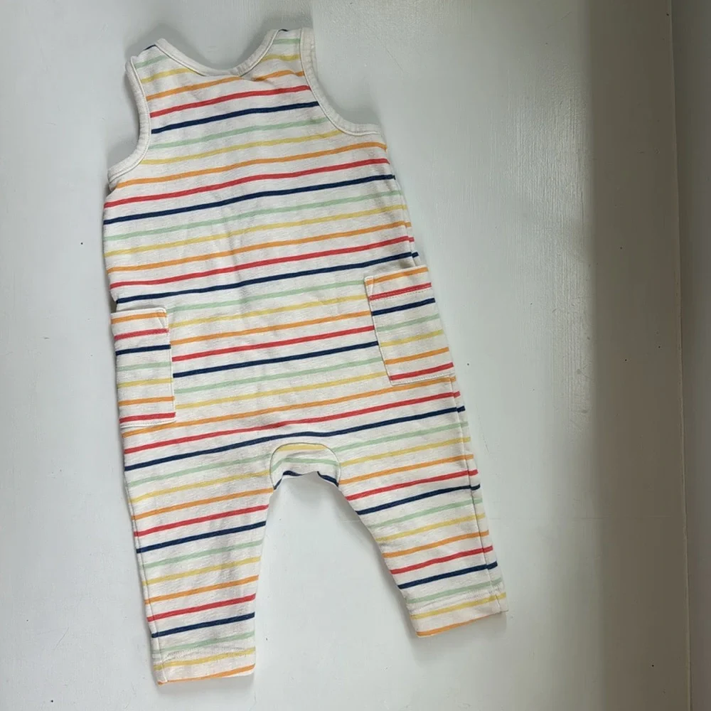Old Navy Colorful Striped Sleeveless Romper | 6-12M - Picture 2 of 7